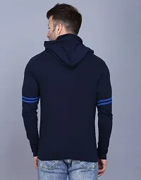 Classic Cotton Blend Solid Hoodie Tshirt for Men-thumb1