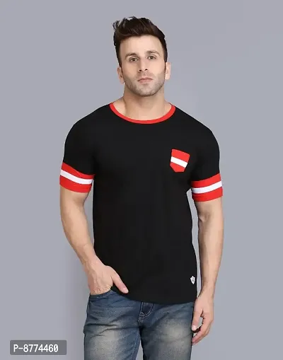 Classy Cotton Blend Solid Tshirt for Men-thumb0