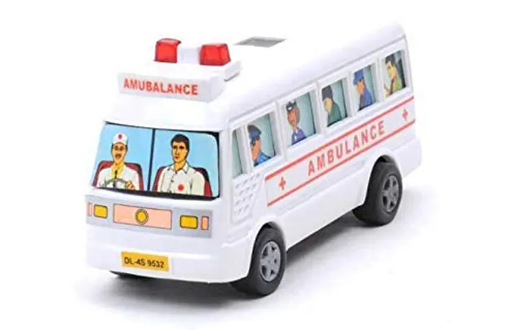 Stylish Plastic Manual Ambulance Toy For Kids