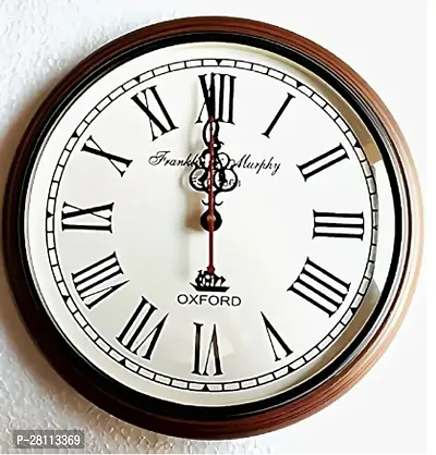 Wooden Wall Clock Antique Style Art Unique Decorative for Home Office Decore Brown 12 inch-thumb0