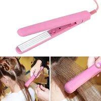 Mini Pink Ceramic Electronic Hair Straightener-thumb1