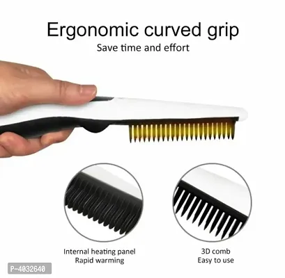 V2 Professional Quick Hair Styler for Men Curling Iron Side Straighten Salon Hairdressing Comb Styling Brush-thumb3