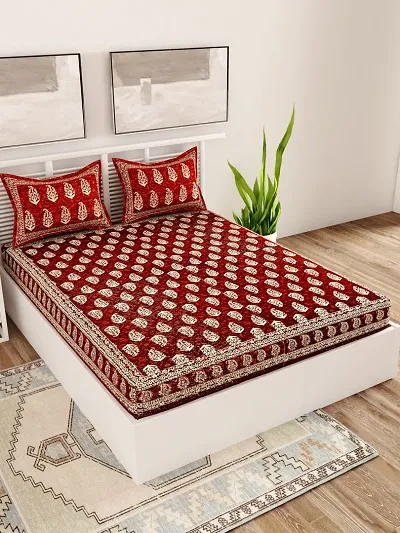 Comfortable Cotton Printed Double Bedsheets