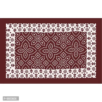 UniqChoice Bedsheet | 100% Cotton | Jaipuri Printed | Single bedsheet with 1 Pillow Cover | 150 x 220 cm | Maroon-thumb5