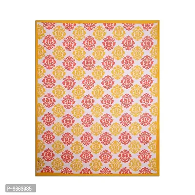 UniqChoice Yellow Color Cotton Printed Double Bedsheet with 2 Pillow Cover (PinkCity)-thumb2