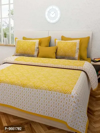 UniqChoice Cotton 120 TC Bedspread (Standard_Yellow)-thumb0