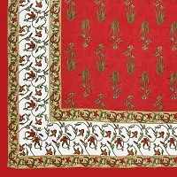 Rangun Bedsheet | Pure Cotton | Jaipuri Traditional Printed | Double Bedsheet with 2 Pillow Cover | Red-thumb2