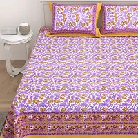 Comfortable Cotton Printed King Size Bedsheet with Two Pillow Covers-thumb1