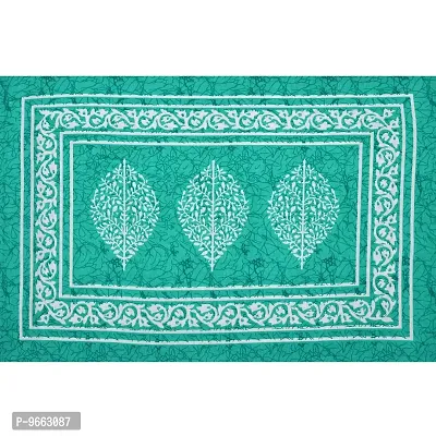 UniqChoice C-Greencolor 100% Cotton Jaipuri Printed Single bedsheet with 1 Pillow Cover 150 x 220 cm(1+1_Single_76_C-Green_89)-thumb5