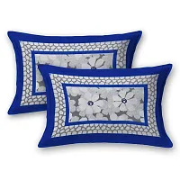 New Collection Blue Cotton Printed Double Bedsheet With Pillow Covers-thumb4