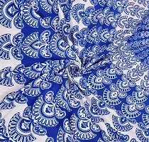 New Collection Blue Cotton Printed Double Bedsheet With Pillow Covers-thumb4