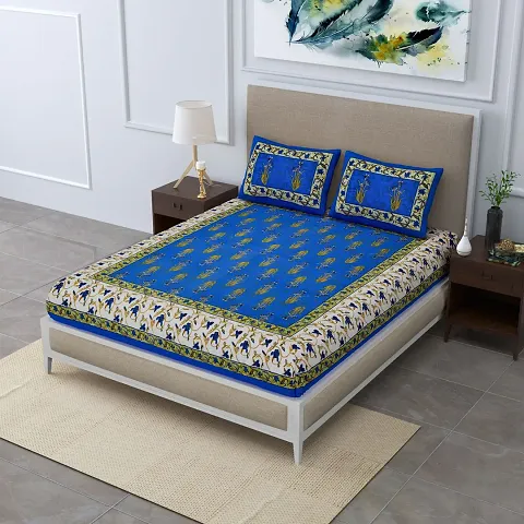 Printed Cotton Queen Size Bedsheets