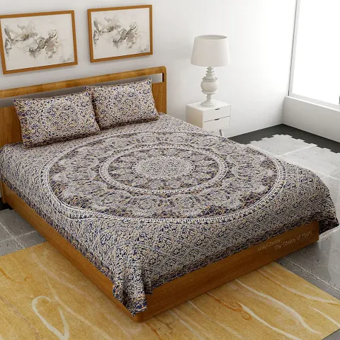 Printed Cotton Flat Double Bedsheet