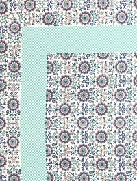 Designer Blue  Cotton Printed Single Bedsheet-thumb1