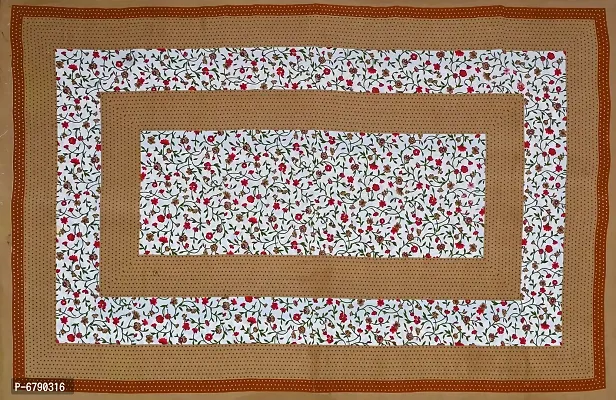 Designer Brown Cotton Printed Single Bedsheet-thumb5