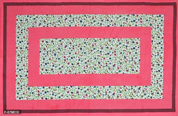 Designer Pink Cotton Printed Single Bedsheet-thumb5