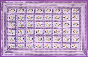 Designer Purple Cotton Printed Single Bedsheet-thumb4