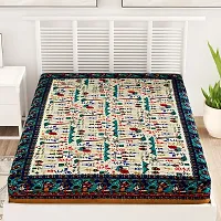 Designer Brown Cotton Printed Single Bedsheet-thumb1