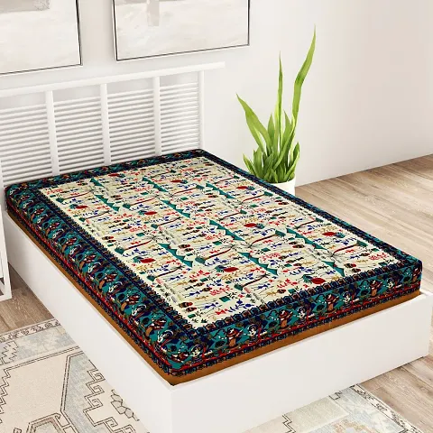 Cotton Printed Single Bedsheet 87*60 Inch Without Pillow Cover