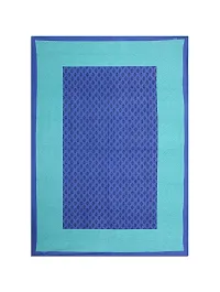 Designer Blue Cotton Printed Single Bedsheet-thumb1