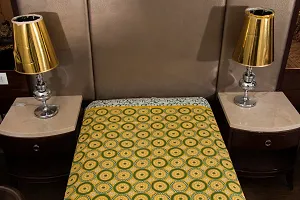 Designer Yellow Cotton Printed Single Bedsheet-thumb1