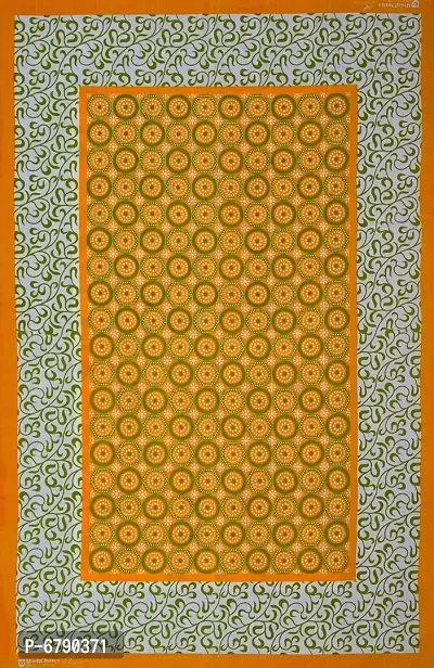 Designer Yellow Cotton Printed Single Bedsheet-thumb5