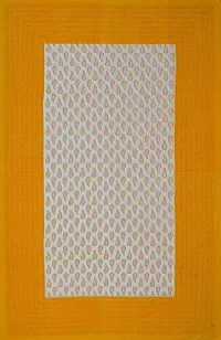 Designer Yellow Cotton Printed Single Bedsheet-thumb4