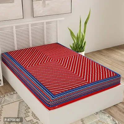 Designer Red Cotton Printed Single Bedsheet