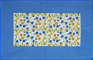 Designer Blue Cotton Printed Single Bedsheet-thumb4