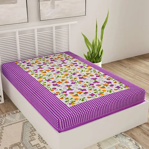 Cotton Single Bedsheet Without Pillow Cover (87*60 Inch) Vol 1