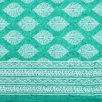 Designer Green Cotton Printed Single Bedsheet With Pillow Cover-thumb2