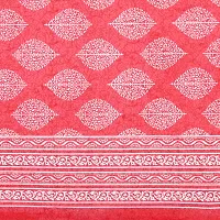 Designer Pink Cotton Printed Single Bedsheet With Pillow Cover-thumb2