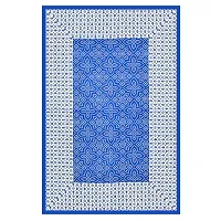 Designer Blue Cotton Printed Single Bedsheet With Pillow Cover-thumb2