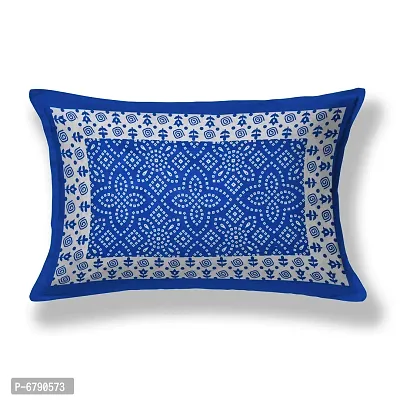 Designer Blue Cotton Printed Single Bedsheet With Pillow Cover-thumb5