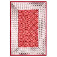 Designer Red Cotton Printed Single Bedsheet With Pillow Cover-thumb3