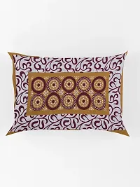 Designer Brown Cotton Printed Single Bedsheet With Pillow Cover-thumb4