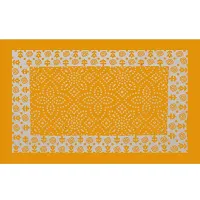 Designer Yellow Cotton Printed Single Bedsheet With Pillow Cover-thumb3