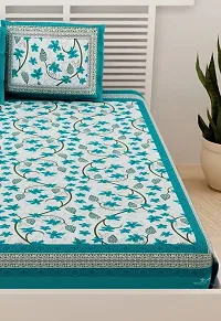 Trendy Cotton Double BedSheet With 2 Pillow Cover-thumb3