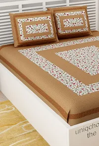 Trendy Cotton Double BedSheet With 2 Pillow Cover-thumb2