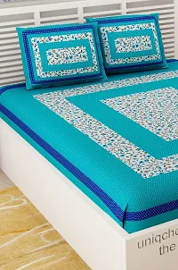 Trendy Cotton Double Bedsheet With 2 Pillow Cover-thumb3