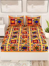 Trendy Cotton Double BedSheet With 2 Pillow Cover-thumb1