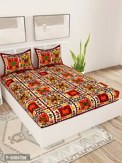 Trendy Cotton Double BedSheet With 2 Pillow Cover