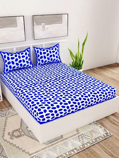 Printed Cotton Double Bedsheets (94*83 Inch)
