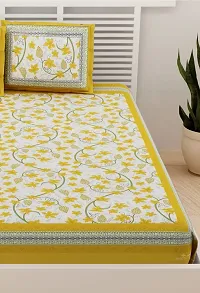 Trendy Cotton Double BedSheet With 2 Pillow Cover-thumb3