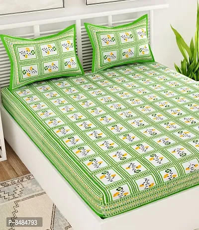 Trendy Cotton Double BedSheet With 2 Pillow Cover-thumb3