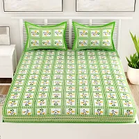 Trendy Cotton Double BedSheet With 2 Pillow Cover-thumb1