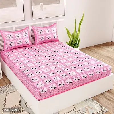 Trendy Cotton Double BedSheet With 2 Pillow Cover