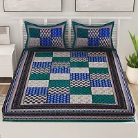 Trendy Cotton Double BedSheet With 2 Pillow Cover-thumb1