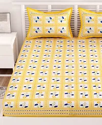 Trendy Cotton Double BedSheet With 2 Pillow Cover-thumb3