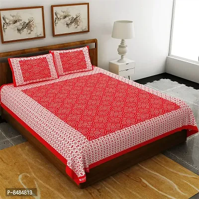 Trendy Cotton Double BedSheet With 2 Pillow Cover